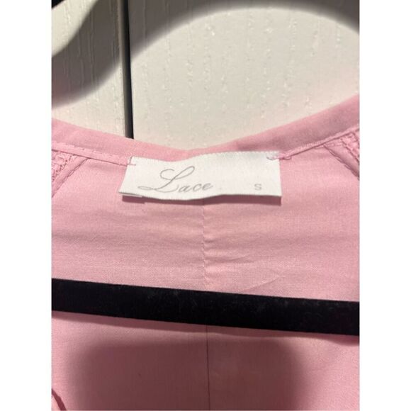 LACE the Label Pink GAIA FRILLS Mini Dress Vacation Size S NWT$490 - Picture 8 of 8